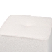 Baxton Studio Isaiah Modern and Contemporary Ivory Boucle Upholstered Ottoman - 1709A-Beige-Ottoman