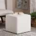 Baxton Studio Isaiah Modern and Contemporary Ivory Boucle Upholstered Ottoman - 1709A-Beige-Ottoman