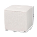 Baxton Studio Isaiah Modern and Contemporary Ivory Boucle Upholstered Ottoman - 1709A-Beige-Ottoman