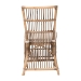 bali & pari Kim Modern Bohemian White Fabric and Natural Brown Rattan Dining Chair - Kim-Natural Rattan-DC