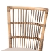 bali & pari Kim Modern Bohemian White Fabric and Natural Brown Rattan Dining Chair - Kim-Natural Rattan-DC