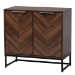 Baxton Studio Sadia Modern Walnut Brown Finished Wood Storage Cabinet - LCF20211282-Walnut-Cabinet