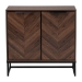 Baxton Studio Sadia Modern Walnut Brown Finished Wood Storage Cabinet - LCF20211282-Walnut-Cabinet