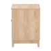 Baxton Studio Elsbeth Mid-Century Modern Light Brown Finished Wood and Natural Rattan 1-Drawer End Table - LC22040701-Rattan-ET