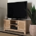 Baxton Studio Elsbeth Mid-Century Modern Light Brown Finished Wood and Natural Rattan 2-Door TV Stand - LC22040702-Rattan-TV Stand