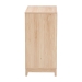 Baxton Studio Elsbeth Japandi Oak Brown Finished Wood and Natural Rattan 3-Drawer Storage Cabinet - LC22040703-Rattan-3DW Cabinet