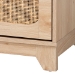Baxton Studio Elsbeth Japandi Oak Brown Finished Wood and Natural Rattan 3-Drawer Storage Cabinet - LC22040703-Rattan-3DW Cabinet