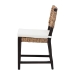 bali & pari Alise Modern Bohemian Dark Brown Mahogany Wood and Seagrass Dining Chair - Alise-Mahogany-Cushion-DC