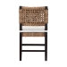 bali & pari Alise Modern Bohemian Dark Brown Mahogany Wood and Seagrass Dining Chair - Alise-Mahogany-Cushion-DC
