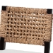 bali & pari Alise Modern Bohemian Dark Brown Mahogany Wood and Seagrass Dining Chair - Alise-Mahogany-Cushion-DC