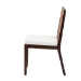 bali & pari Joana Modern Bohemian Dark Brown Mahogany Wood and Natural Seagrass Dining Side Chair - Joana-Mahogany-DC