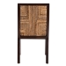 bali & pari Joana Modern Bohemian Dark Brown Mahogany Wood and Natural Seagrass Dining Side Chair - Joana-Mahogany-DC
