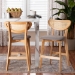 Baxton Studio Dannell Mid-Century Modern Grey Fabric and Natural Oak Finished Wood 2-Piece Counter Stool Set - CS003P-Natural Oak/Light Grey-PC-2PK
