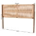 bali & pari Holitz Modern Bohemian Walnut Brown Finished Bayur Wood Queen Size Headboard - Holtiz-Medium tone (NAT02)-Headboard Queen