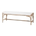 bali & pari Nasim Modern Bohemian Natural Jute and Metal Accent Bench - F232-FT2-Seagrass-Bench