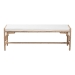 bali & pari Nasim Modern Bohemian Natural Jute and Metal Accent Bench - F232-FT2-Seagrass-Bench