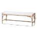 bali & pari Nasim Modern Bohemian Natural Jute and Metal Accent Bench - F232-FT2-Seagrass-Bench