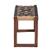 bali & pari Prunella Modern Bohemian Two-Tone Navy Blue and Natural Brown Jute and Acacia Wood Accent Bench - F232-FT23-Navy Blue/Brown Diamond Pattern-Bench