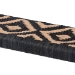 bali & pari Prunella Modern Bohemian Two-Tone Navy Blue and Natural Brown Jute and Acacia Wood Accent Bench - F232-FT23-Navy Blue/Brown Diamond Pattern-Bench