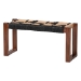 bali & pari Jerilyn Modern Bohemian Two-Tone Navy Blue and Natura Brown Jute and Acacia Wood Accent Bench - F232-FT23-Navy Blue/Brown Triangle Pattern-Bench