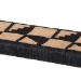 bali & pari Jerilyn Modern Bohemian Two-Tone Navy Blue and Natura Brown Jute and Acacia Wood Accent Bench - F232-FT23-Navy Blue/Brown Triangle Pattern-Bench