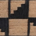 bali & pari Jerilyn Modern Bohemian Two-Tone Navy Blue and Natura Brown Jute and Acacia Wood Accent Bench - F232-FT23-Navy Blue/Brown Triangle Pattern-Bench