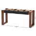 bali & pari Jerilyn Modern Bohemian Two-Tone Navy Blue and Natura Brown Jute and Acacia Wood Accent Bench - F232-FT23-Navy Blue/Brown Triangle Pattern-Bench