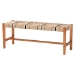 bali & pari Prita Bohemian Paper Loom and Natural Mahogany Wood Dining Bench - BNCH-1-Wood/Brown-Bench