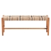 bali & pari Prita Bohemian Paper Loom and Natural Mahogany Wood Dining Bench - BNCH-1-Wood/Brown-Bench