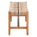 bali & pari Prita Bohemian Paper Loom and Natural Mahogany Wood Dining Bench - BNCH-1-Wood/Brown-Bench