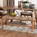 bali & pari Prita Bohemian Paper Loom and Natural Mahogany Wood Dining Bench - BNCH-1-Wood/Brown-Bench