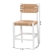 bali & pari Talli Bohemian Paper Loom and White Mahogany Wood 2-Piece Counter Stool Set - CCP-02-Wood/White-CS