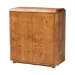 bali & pari Valora Modern and Contemporary Natural Mappa Real Burl Wood 2-Door Console Cabinet - SVN-1308B-Natural Burl-Nebu-2DR-Cabinet