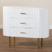 bali & pari Beyla Mid-Century White Fluted Wood and Gold Metal 3-Drawer Dresser - SVN-1240-White/Gold-Dubai-3DW-Dresser