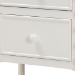 Baxton Studio Malinda Classic White Wood 2-Drawer End Table with Spindle Legs - JY24A172-Off White/Wooden-End Table