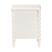 Baxton Studio Malinda Classic White Wood 2-Drawer End Table with Spindle Legs - JY24A172-Off White/Wooden-End Table