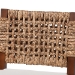 bali & pari Alise Handwoven Seagrass Bar Stool with Mahogany Wood Frame - Bar -Height Chair with Woven Back and Seat for Kitchen Island or Home Bar, Earthy Brown - Alise-Mahogany-Brown-Cushion-BS