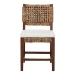bali & pari Alise Handwoven Seagrass Dining Chair with Mahogany Wood Frame - Woven Back and Seat Chair for Dining Room or Kitchen, Earthy Brown - Alise-Mahogany-Brown-Cushion-DC