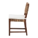 bali & pari Alise Handwoven Seagrass Dining Chair with Mahogany Wood Frame - Woven Back and Seat Chair for Dining Room or Kitchen, Earthy Brown - Alise-Mahogany-Brown-Cushion-DC
