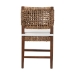 bali & pari Alise Handwoven Seagrass Dining Chair with Mahogany Wood Frame - Woven Back and Seat Chair for Dining Room or Kitchen, Earthy Brown - Alise-Mahogany-Brown-Cushion-DC