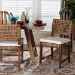 bali & pari Alise Handwoven Seagrass Dining Chair with Mahogany Wood Frame - Woven Back and Seat Chair for Dining Room or Kitchen, Earthy Brown - Alise-Mahogany-Brown-Cushion-DC