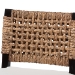 bali & pari Alise Handwoven Seagrass Bar Stool with Mahogany Wood Frame - Bar-Height Chair with Woven Back and Seat for Kitchen Island or Home Bar, Dark Brown - Alise-Mahogany-Cushion-BS