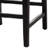 bali & pari Alise Handwoven Seagrass Bar Stool with Mahogany Wood Frame - Bar-Height Chair with Woven Back and Seat for Kitchen Island or Home Bar, Dark Brown - Alise-Mahogany-Cushion-BS