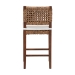 bali & pari Alise Handwoven Seagrass Counter Stool with Mahogany Wood Frame - Counter-Height Chair with Woven Back and Seat for Kitchen Island or Home Bar, Earthy Brown - Alise-Mahogany-Brown-Cushion-CS