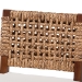 bali & pari Alise Handwoven Seagrass Counter Stool with Mahogany Wood Frame - Counter-Height Chair with Woven Back and Seat for Kitchen Island or Home Bar, Earthy Brown - Alise-Mahogany-Brown-Cushion-CS