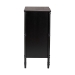 Baxton Studio Marisela Black Wood Chest of Drawers with Gold Handles - 4-Drawer Vertical Storage Dresser with Bamboo-Inspired Legs, Modern Transitional Accent Furniture for Bedroom or Guest Room - MG9014-Black 9990-4DW-Chest