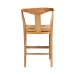 bali & pari Fika Counter Stool with Woven Seagrass Seat - Handwoven Wicker Stool with Arms and Wishbone Backrest, Boho Coastal Seating for Kitchen Island or Dining Counter - Fika-Natural Wood/Abaca White Weaving-CS
