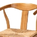 bali & pari Fika Counter Stool with Woven Seagrass Seat - Handwoven Wicker Stool with Arms and Wishbone Backrest, Boho Coastal Seating for Kitchen Island or Dining Counter - Fika-Natural Wood/Abaca White Weaving-CS