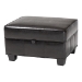 Baxton Studio Agustus Brown Leather Storage Ottoman - A-136-001-Ottoman