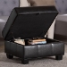 Baxton Studio Agustus Brown Leather Storage Ottoman - A-136-001-Ottoman